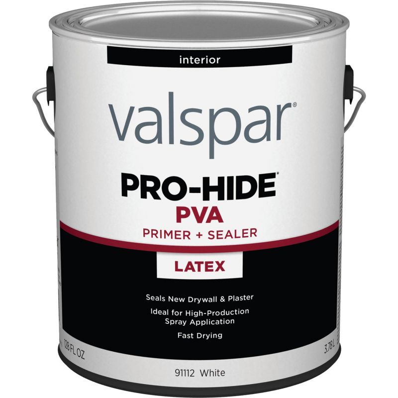 Valspar Pro-Hide Contractor Grade PVA Wall Interior Primer &amp; Sealer White, 1 Gal.