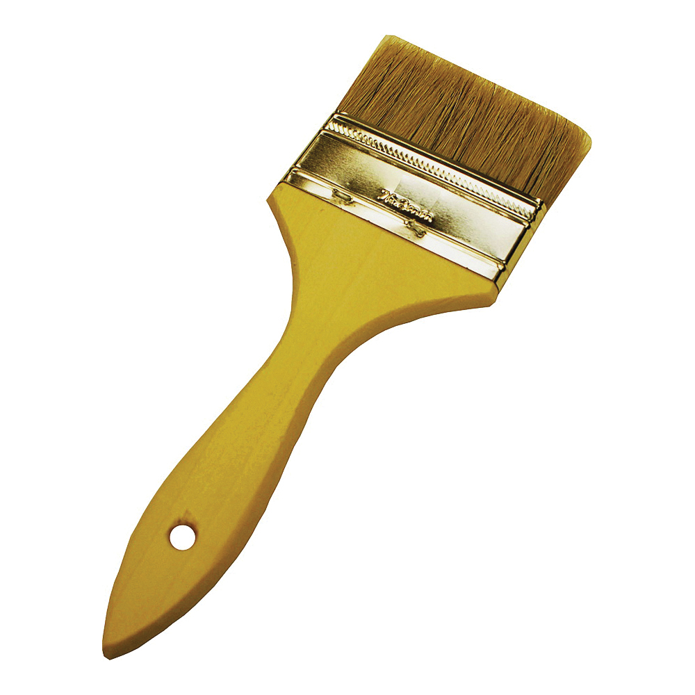 Buy NOUR WoodCare 33-100 Straight Wall Stain Brush, 4 in W, 2-3/4 in L  Bristle, Thin Beavertail Handle
