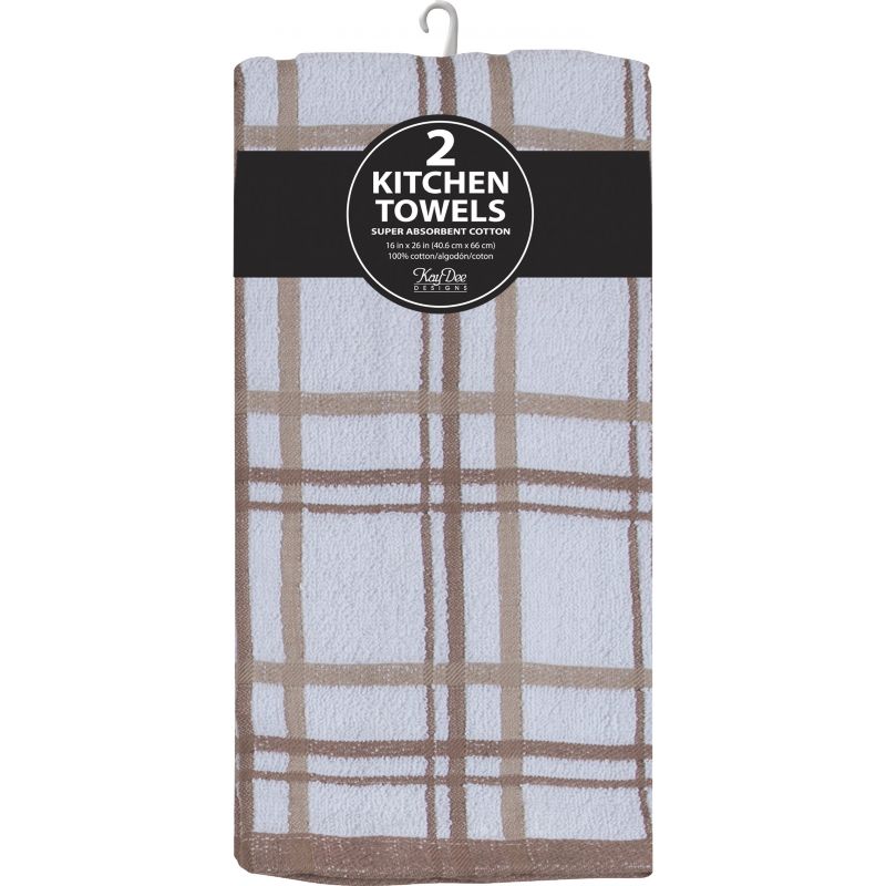 Kay Dee Designs Terry Kitchen Towel Taupe (Pack of 3)