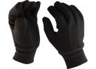 Do it Lined Jersey Work Glove With Knit Wrist L, Brown
