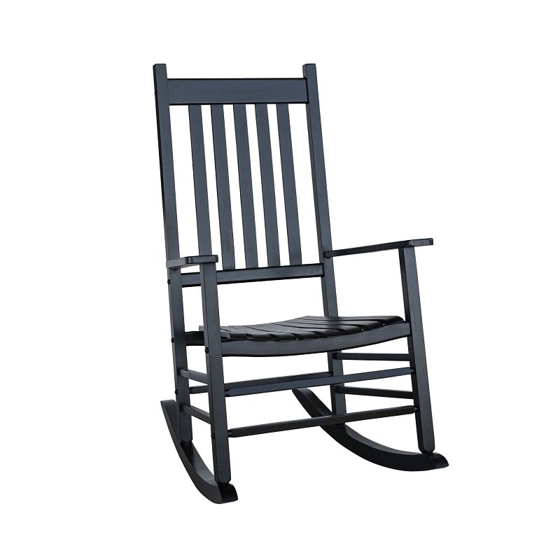 Seasonal Trends KN-28B Rocker Chair, 27.25 in OAW, 34 in OAD, 45.75 in OAH, Indonesian Hardwood, Black Black
