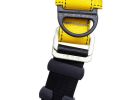 Guardian Fall Protection 37001 Full Body Harness, M/L, 130 to 420 lb, Polyester Webbing, Black/Yellow M/L, Black/Yellow