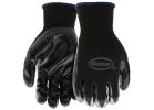 Boss Grip Series B31191-XL Coated Gloves, XL, Knit Wrist Cuff, Nitrile Coating, Nylon, Black XL, Black