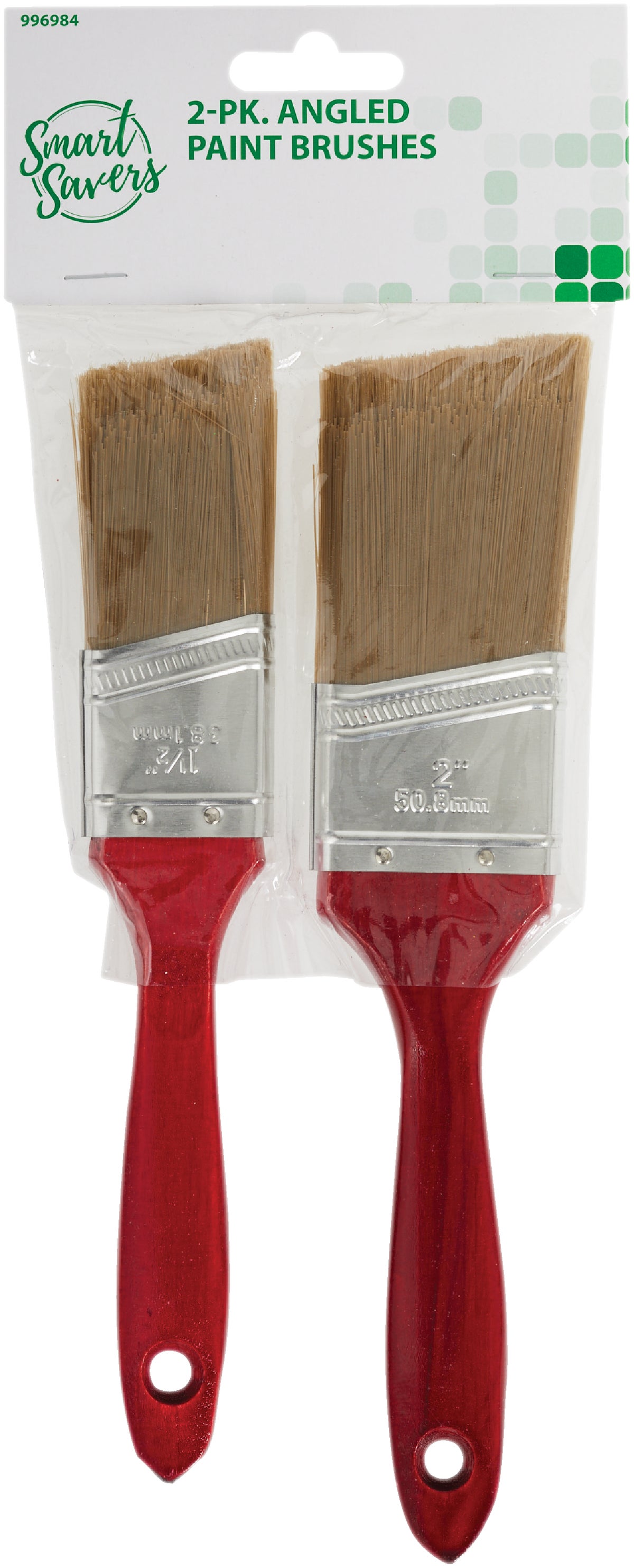 Buy Smart Savers 2-Piece Angled Paint Brush Set (Pack of 12)