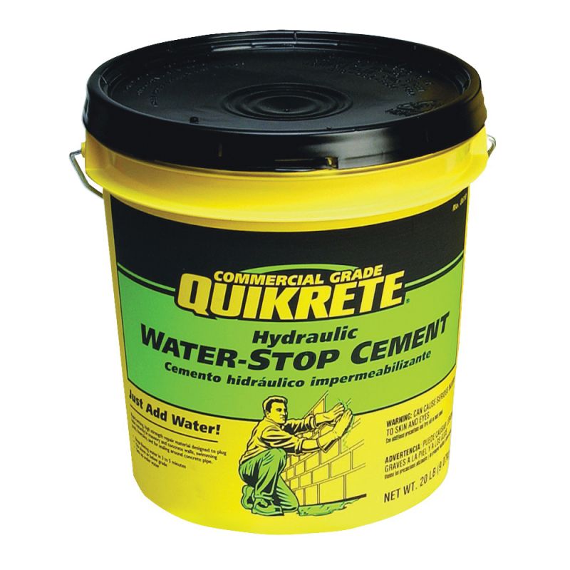 Quikrete 1126-20 Hydraulic Cement, Gray, Solid, 20 lb Pail Gray