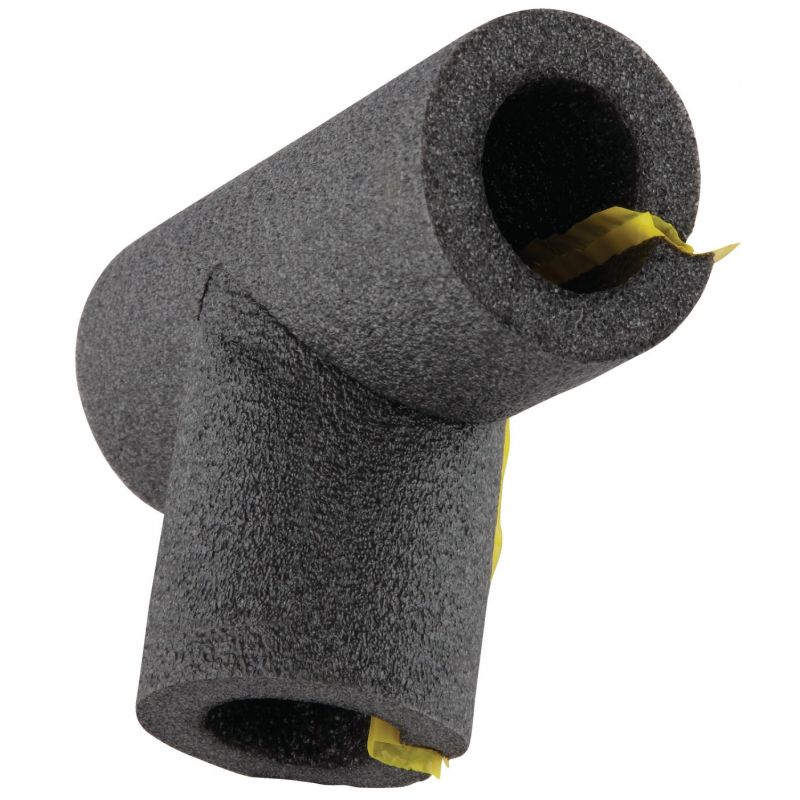 Tundra 1/2 In. Wall Self-Sealing Tee/Elbow Pipe Insulation Wrap Charcoal