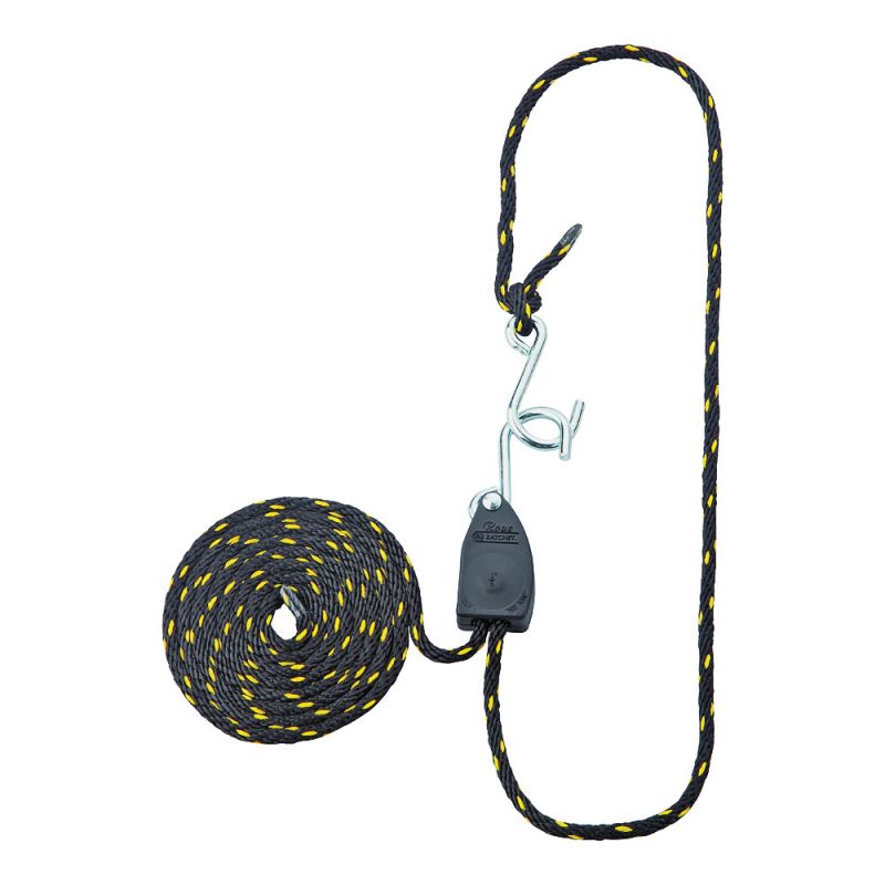 ProSource 10001-12-OI Rope Ratchet, Polypropylene/Steel, Black/Yellow Black/Yellow