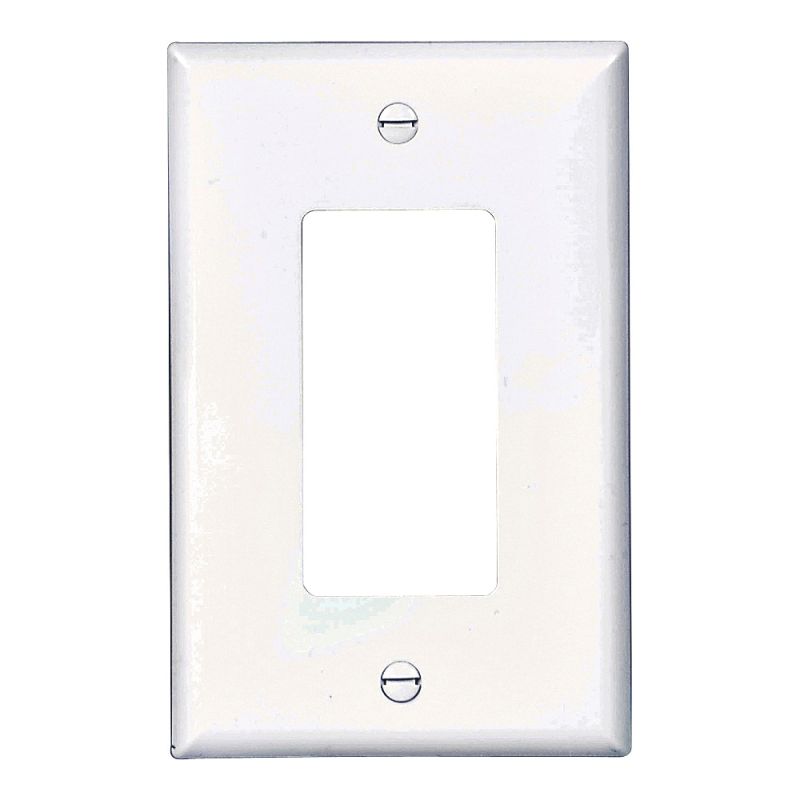 Eaton Wiring Devices PJ26W Wallplate, 4-7/8 in L, 3-1/8 in W, 1 -Gang, Polycarbonate, White, High-Gloss White