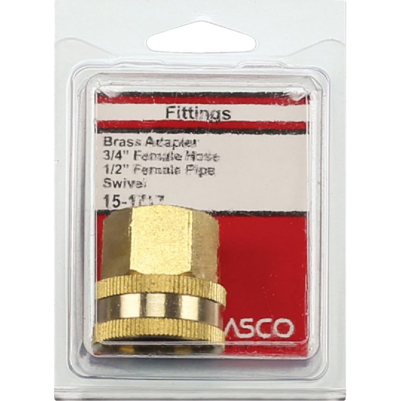 Lasco Female Hose X Female Pipe Adapter 3/4 In. FHT X 1/2 In. FPT