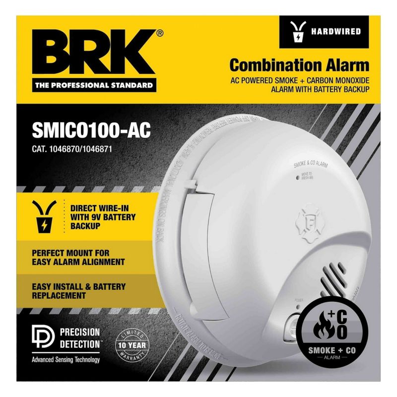 First Alert 1046870 Smoke and Carbon Monoxide Alarm, 85 dBA, Ionization Sensor, White White