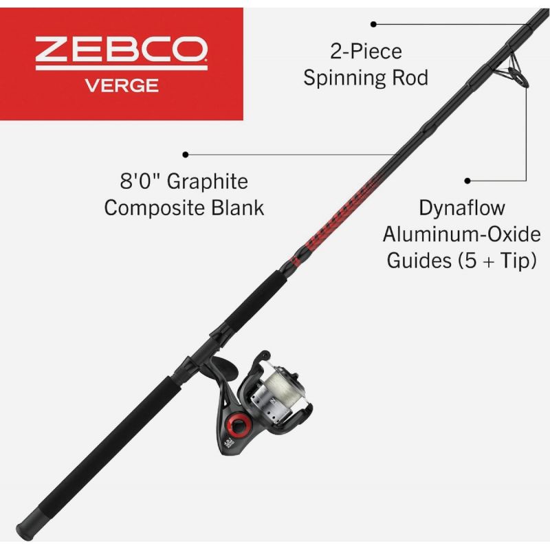 Zebco Verge 8 Ft. Fishing Rod &amp; Reel