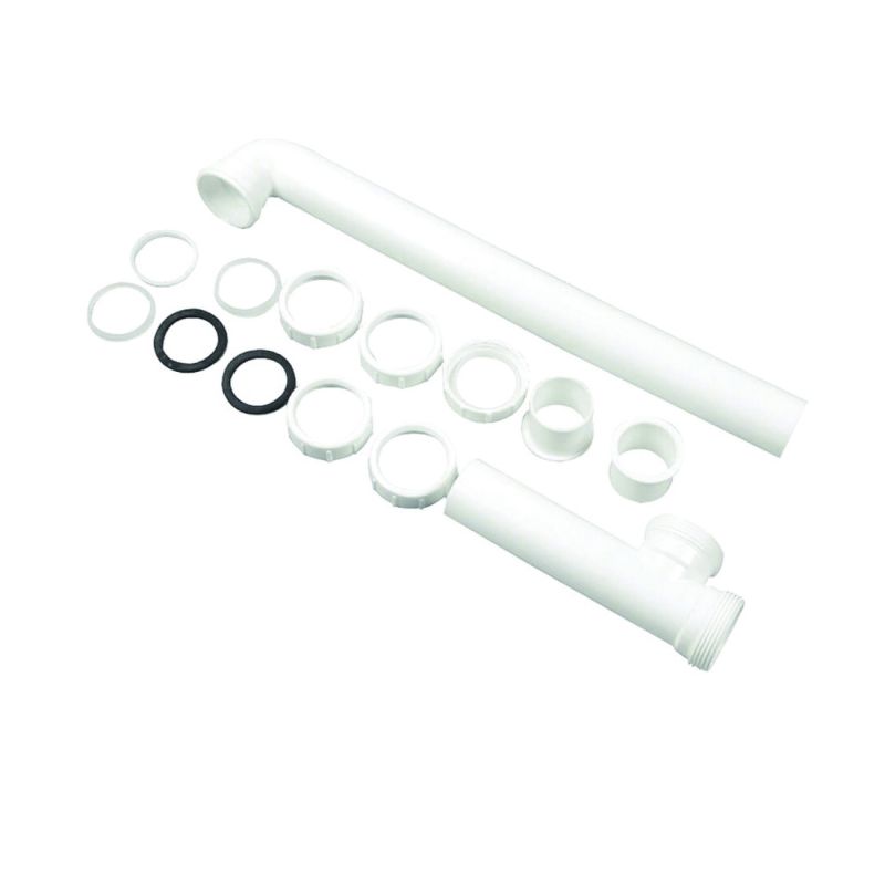 Danco 94008 End Outlet Waste Drain Pipe, 1-1/2 in, Slip, Plastic, White White