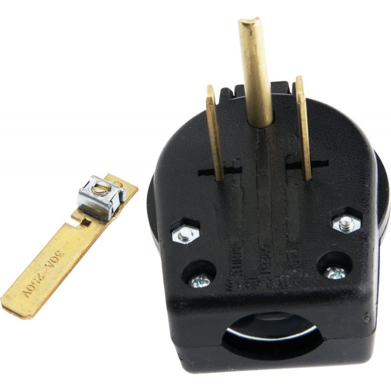 Forney Pin-Type Power Plug Black, 30/50A