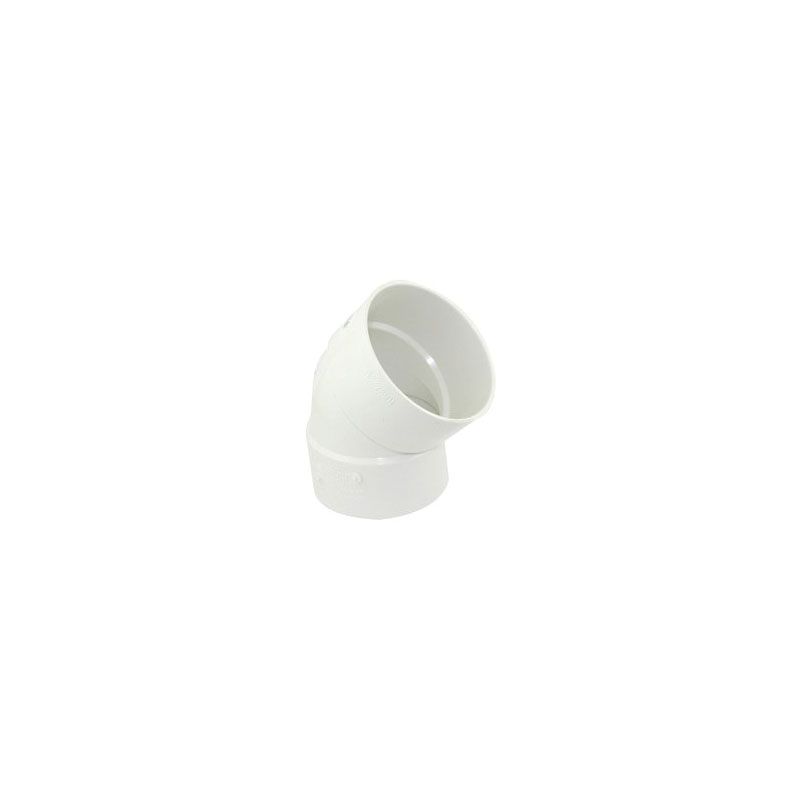 IPEX 414183BC Sewer Pipe Elbow, 3 in, Hub, 45 deg Angle, PVC, White White