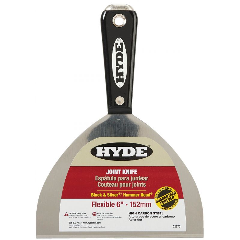 Hyde Black &amp; Silver Professional Flexible Hammer Head Joint Knife