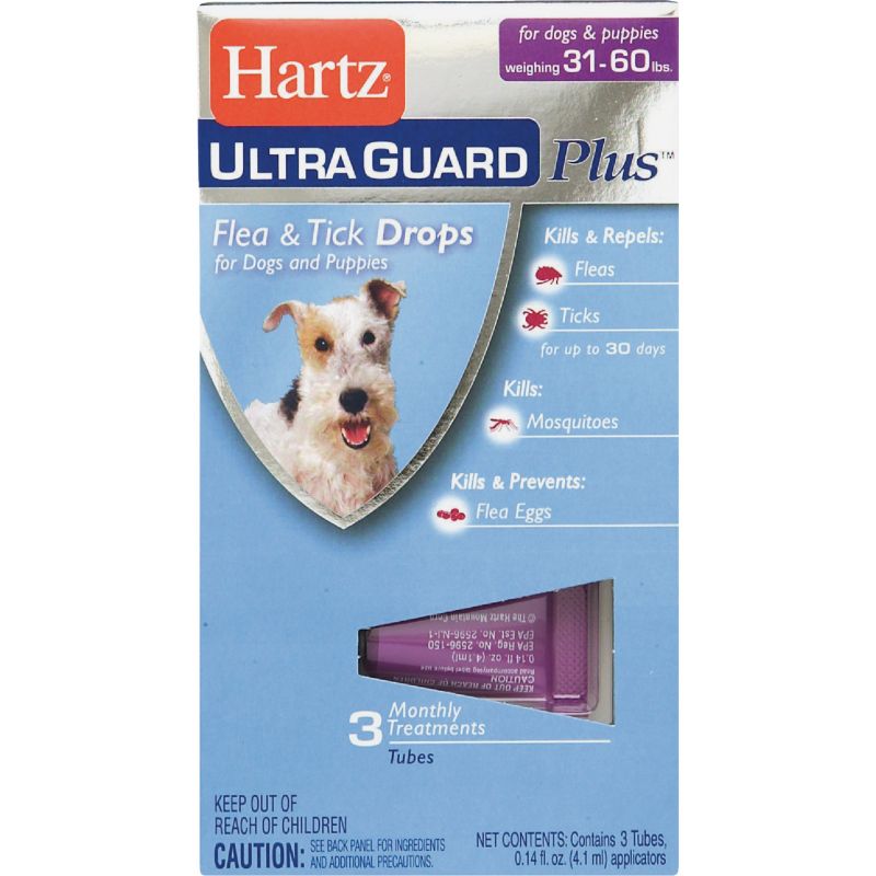 Hartz UltraGuard Plus Flea &amp; Tick Treatment Drops For Dogs 0.14 Oz., Drops
