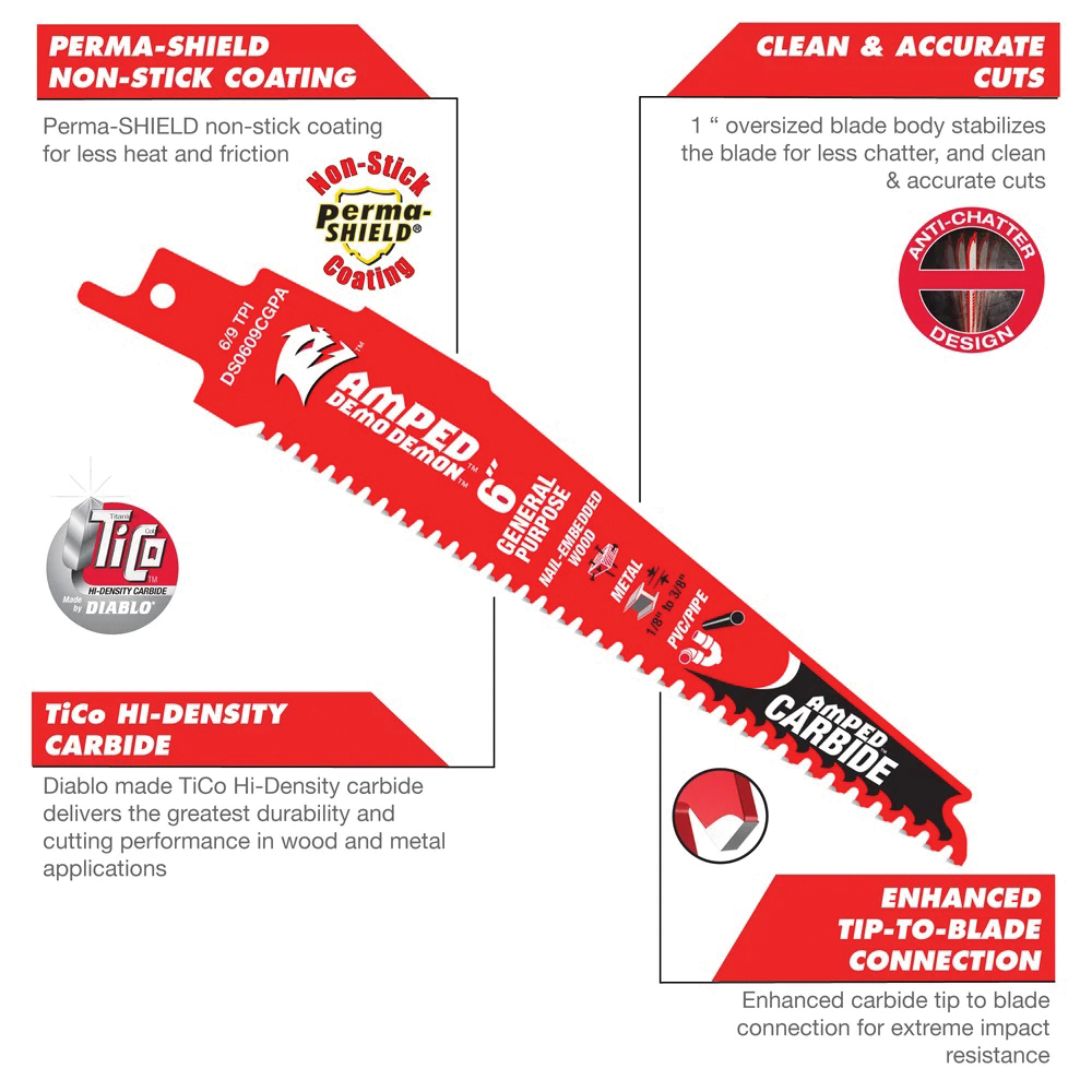 Buy Diablo Steel Demon AMPED DS0609CGPA Reciprocating Saw Blade 1