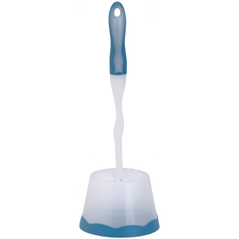 Toilet Bowl Brush Set With Caddy Blue