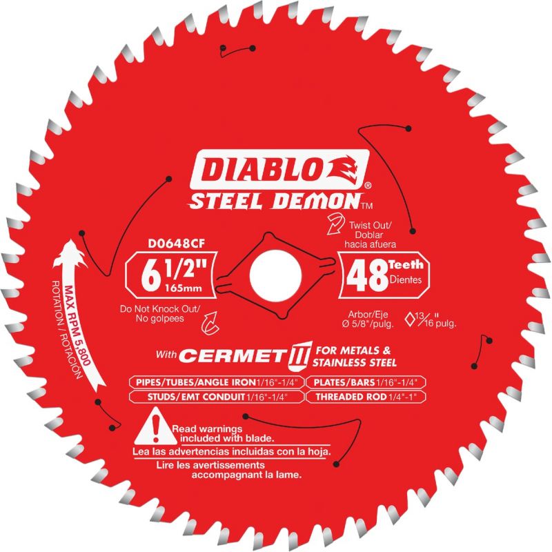 Diablo Steel Demon Cermet Circular Saw Blade (Pack of 5)
