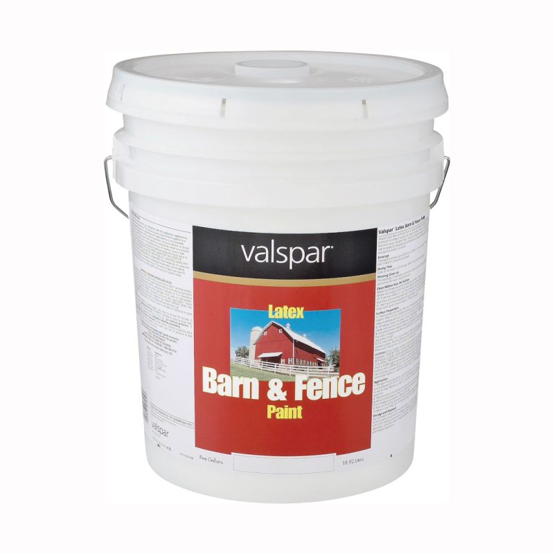 Valspar 018.3125-70.008 Barn and Fence Paint, White, 5 gal Pail White
