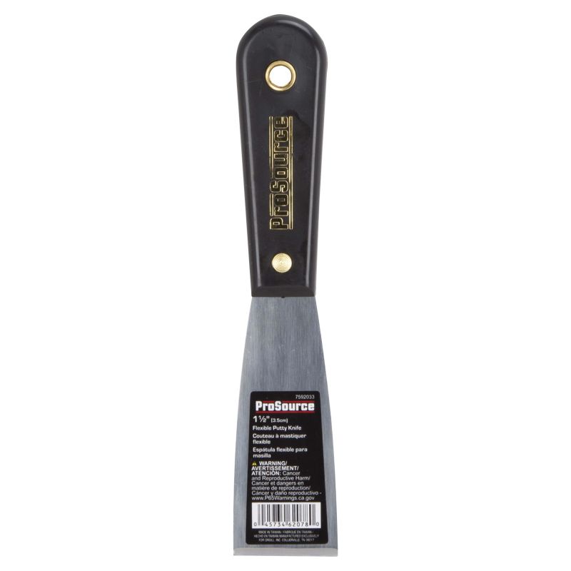 ProSource 01030 Putty Knife with Rivet, 1-1/2 in W HCS Blade 3.75 In