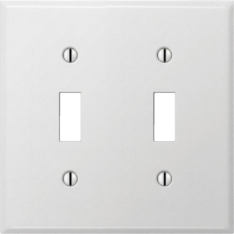 Amerelle PRO Stamped Steel Switch Wall Plate Smooth White