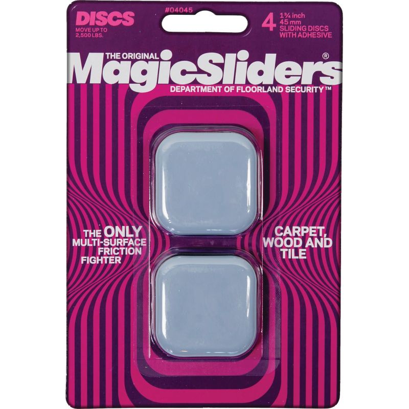 Magic Sliders Square Furniture Glide 1-3/4 In., Gray