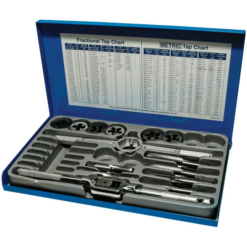 Century Drill &amp; Tool 14-Piece Tap and Die Fractional Set