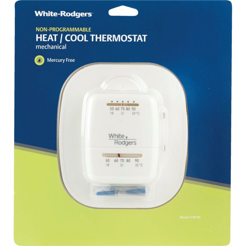 White Rodgers Economy Mechanical Thermostat Off-White