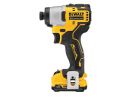 DeWALT DCF801F2 Impact Driver Kit, Battery Included, 12 V, 1/4 in Drive, Square Drive, 3600 ipm