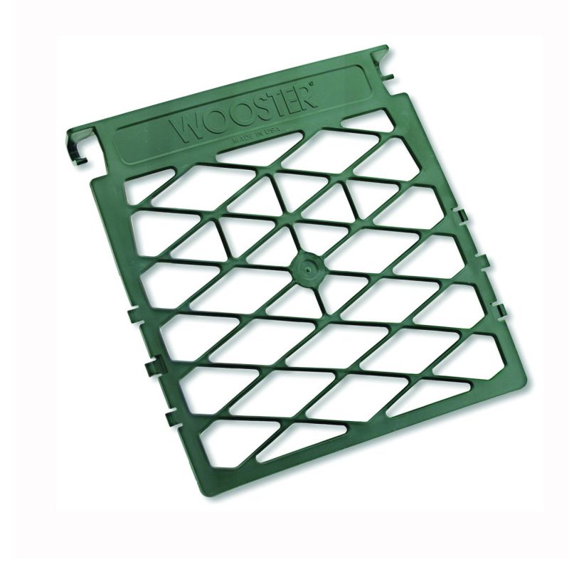 Wooster R007 Bucket Grid, 10-1/2 in L, 10-1/2 in W, Polypropylene, Green Green