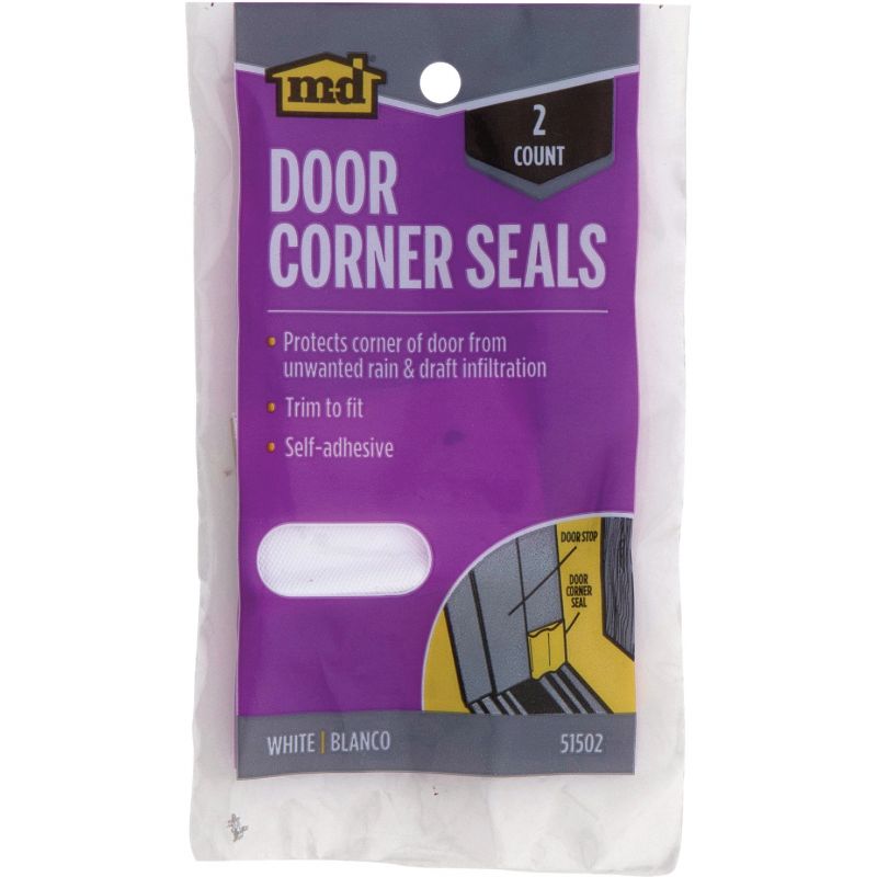 M-D Foam Door Corner Seal Weatherstrip Tape White
