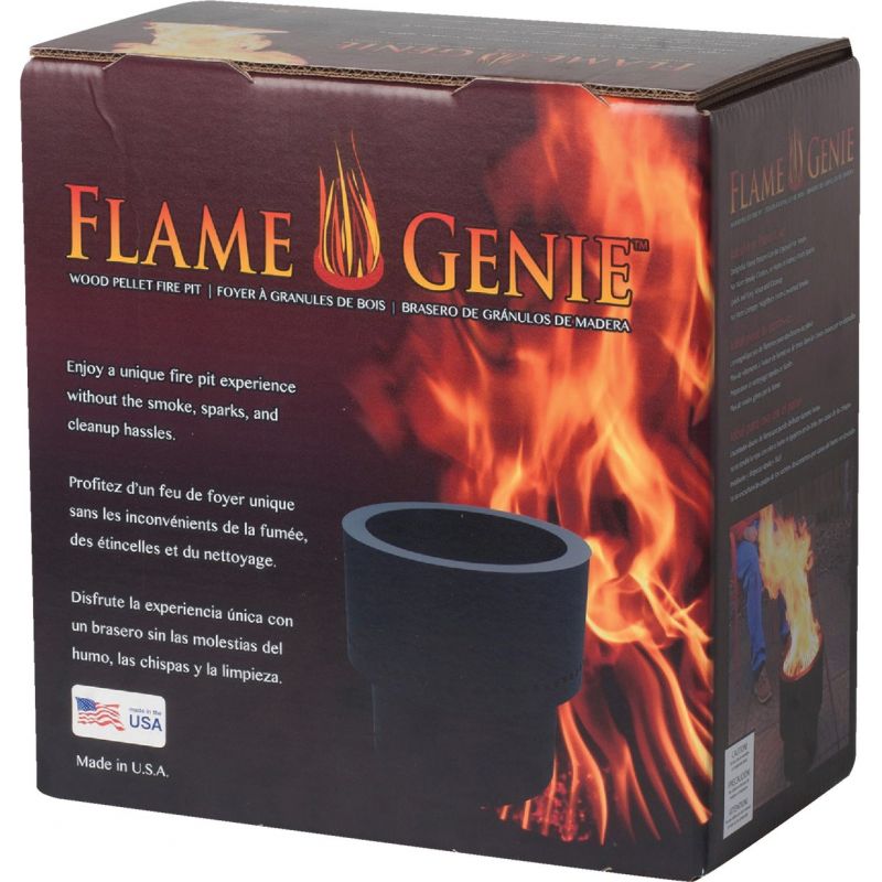 Flame Genie Wood Pellet Fire Pit, Flame Genie Cylindrical Open Fire Pit Wood Pellet Fire Pit