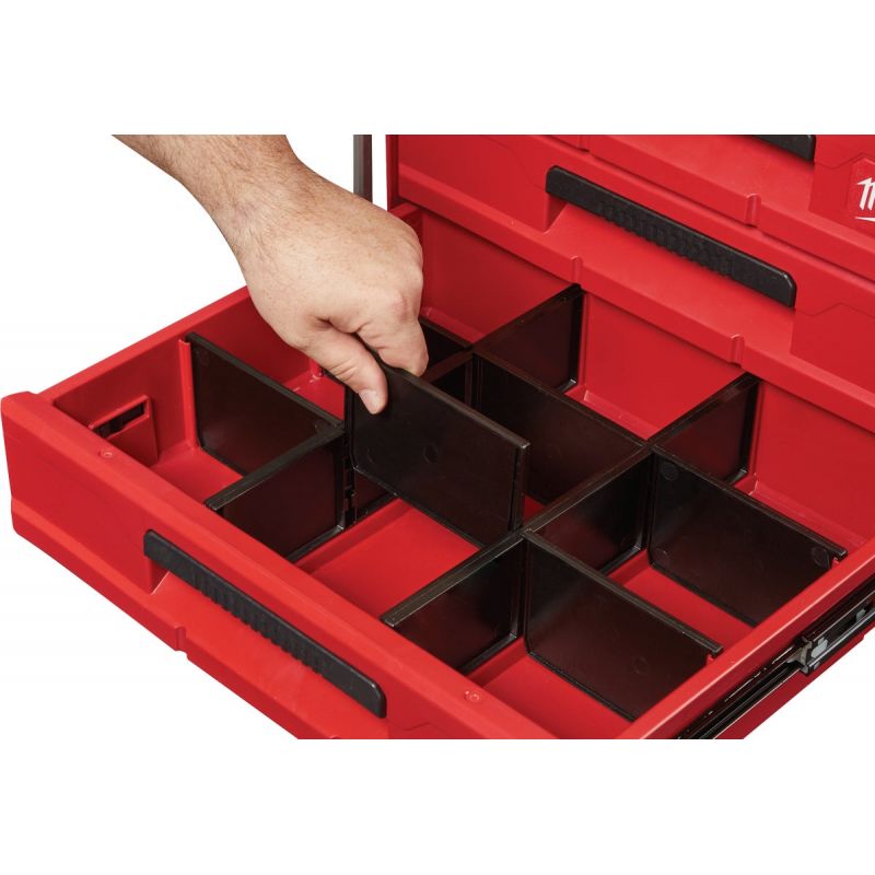 Milwaukee PACKOUT Toolbox with Drawers Red/Black