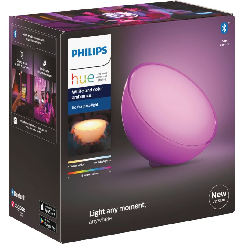Philips Hue Go White &amp; Color Ambiance Bluetooth LED Portable Smart Lamp