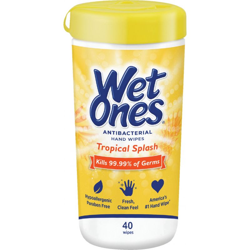 Wet Ones Tropical Splash Antibacterial Wipes (Pack of 12)