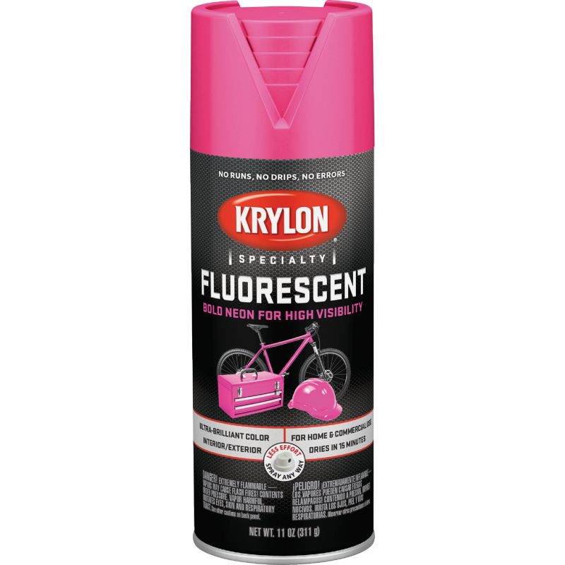 Krylon Fluorescent Spray Paint Cerise Pink, 11 Oz.