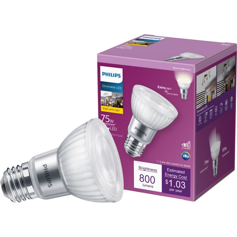 Philips PAR20 Medium Dimmable LED Floodlight Light Bulb