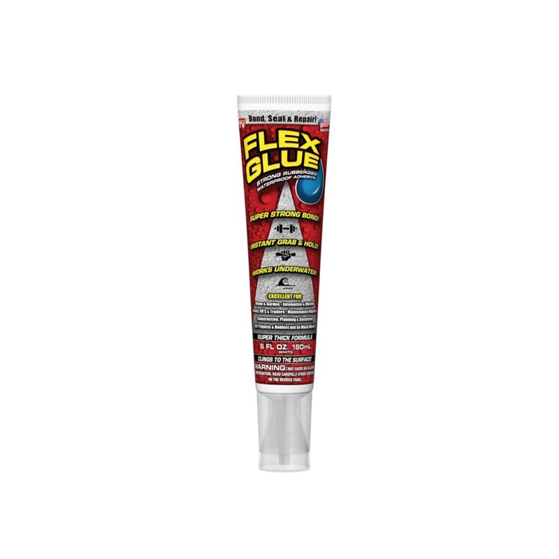 Flex Seal GFSTANR06 Flex Glue, White, 6 oz Tube White