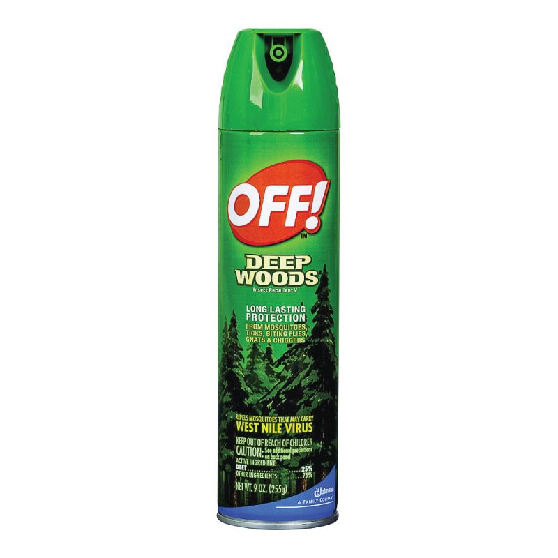 OFF! Deep Woods 22930 Insect Repellent V, 9 oz, Liquid, Clear, Alcohol Clear