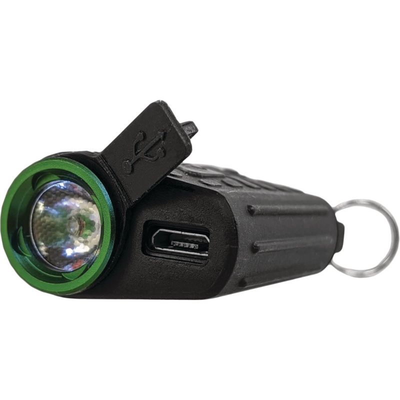 Police Security Seeker-R Rechargeable LED Key Chain Light Black