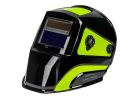 Forney Easy Weld Velocity Series 55732 ADF Welding Helmet, 3-Point Ratchet Harness Headgear, UV/IR Lens, Black/Green Black/Green