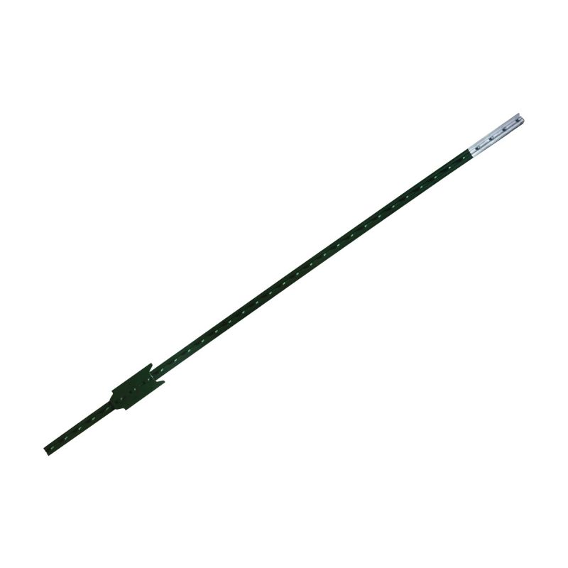 CMC 30052743 T-Post, 8 ft H, Steel, Gray/Green Gray/Green
