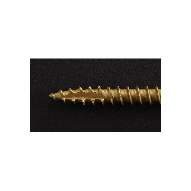 GRK Fasteners R4 01095 Screw, #9 Thread, 1.575 in L, CEE Thread, Round Head, Star Drive, Zip-Tip Point, Steel, 820 PAIL Gold