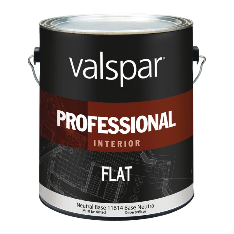 Valspar 11600 Series 11614-1GAL Interior Paint, Flat Sheen, Neutral, 1 gal, Can, 350 to 450 sq-ft Coverage Area Neutral (Pack of 4)