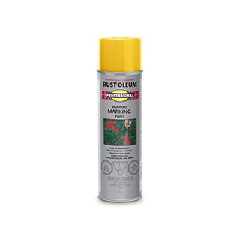 Rust-Oleum N2344838 Inverted Marking Spray Paint, Matte, Caution Yellow, 426 g, Can Caution Yellow