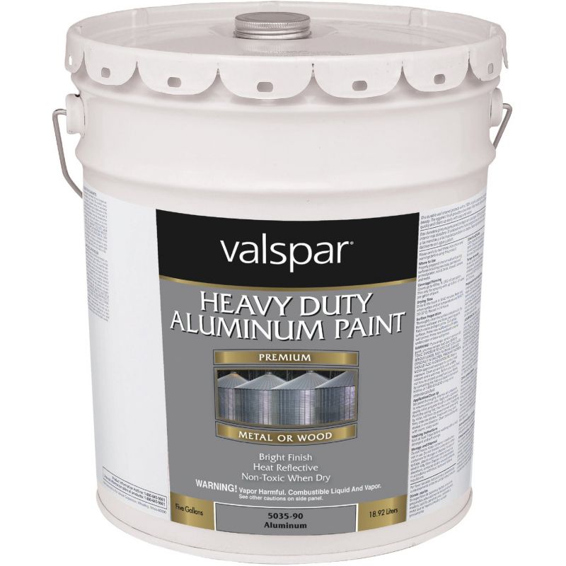 Valspar Heavy-Duty Aluminum Paint Aluminum, 5 Gal.