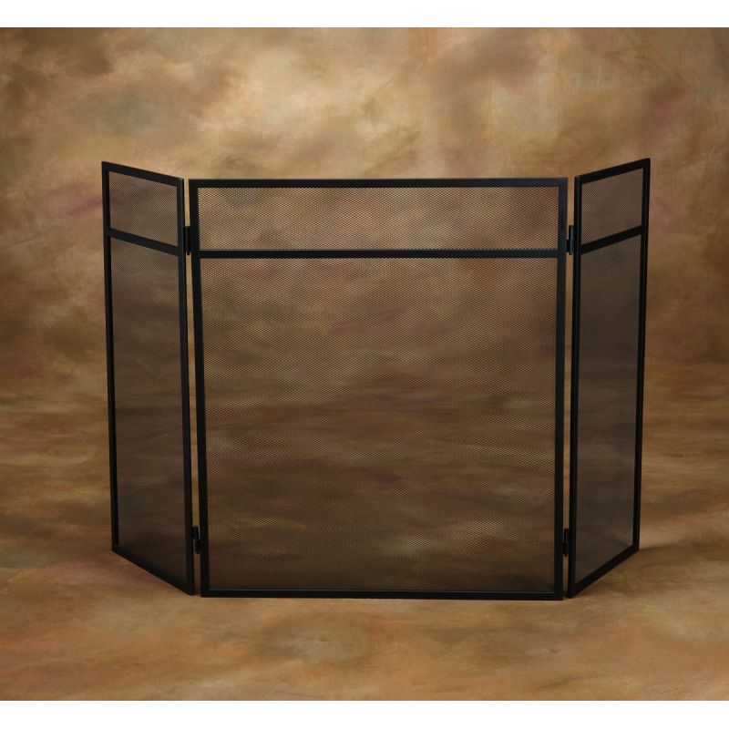 Home Impressions 3-Panel Fireplace Screen Black