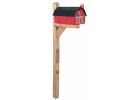 Flambeau T3 Barn Post Mount Mailbox Extra Large, Red