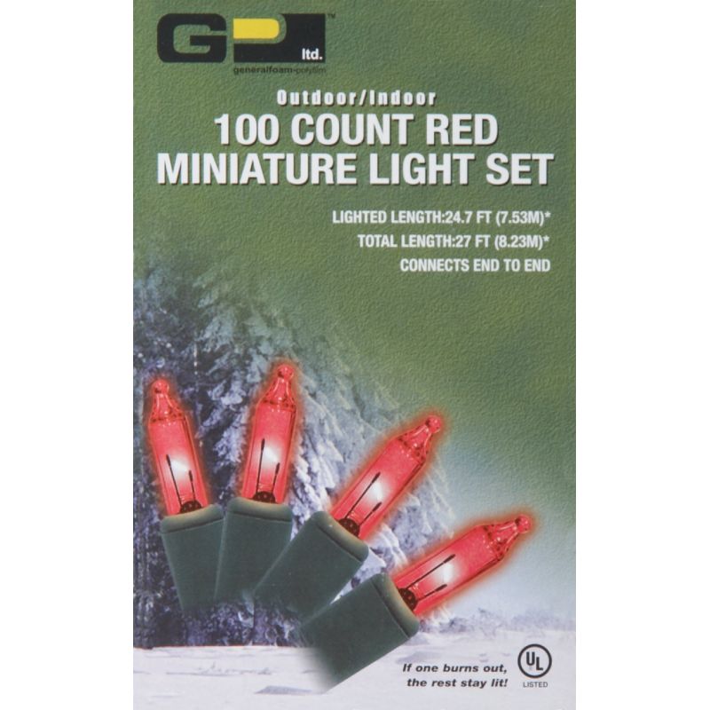 J Hofert Red 100-Bulb Mini Incandescent Light Set